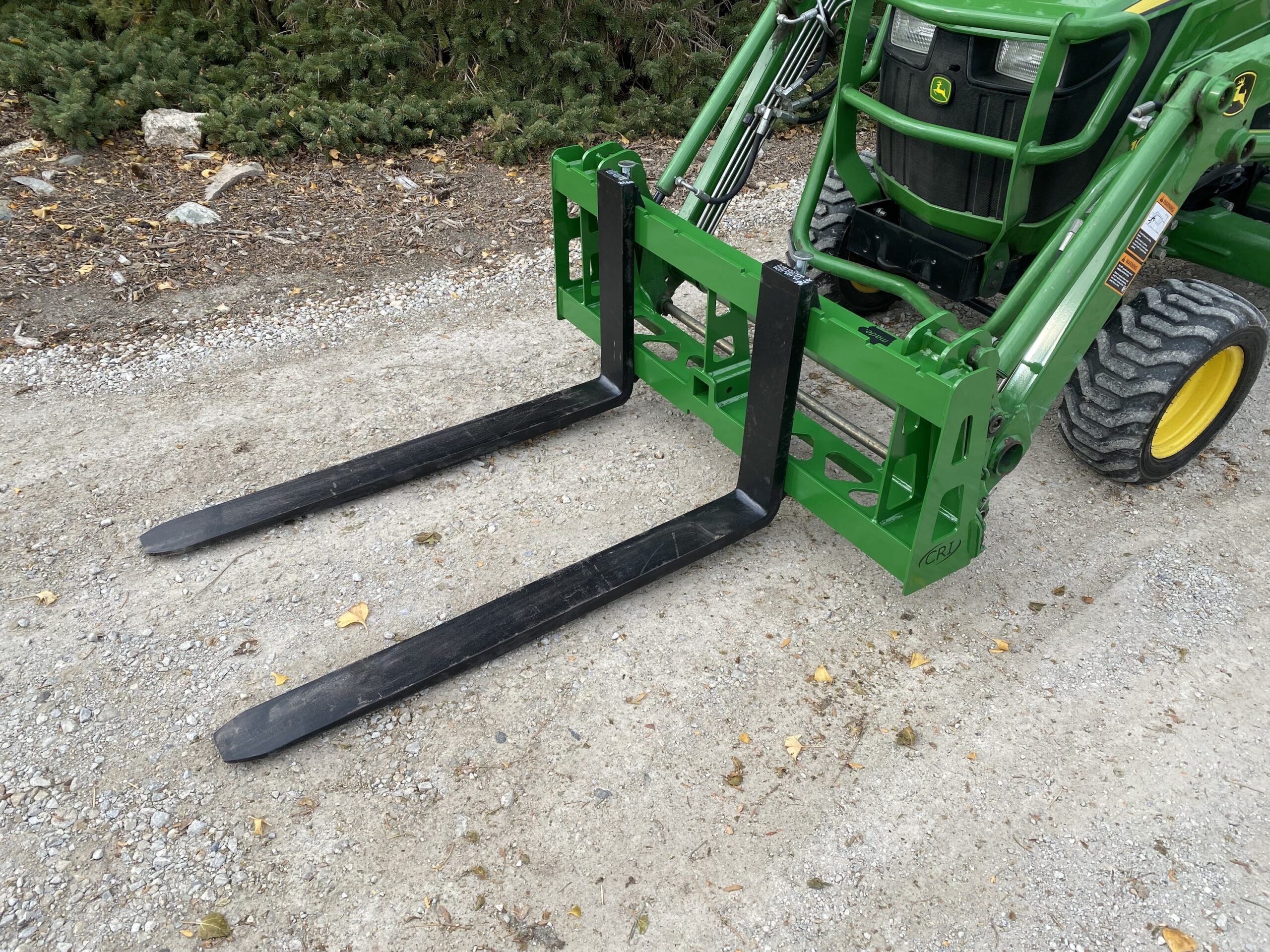 Express Steel 48" Quick Attach Pallet Forks For John Deere Tractors – Skid Steer Compatible